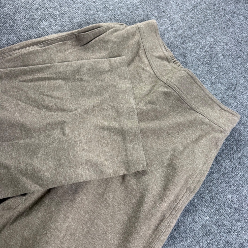 Uniqlo Wide Leg Pants S Tan Cotton Blend Elastic Waist Casual Women